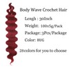 30 Inch Body Wave Crochet Hair 3 Packs Synthetic Curly