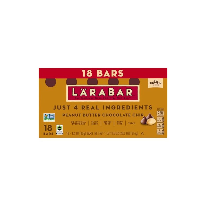 Larabar Peanut Butter Chocolate Chip, Fruit and Nut Bars, Gluten