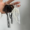 88flix Keychain, Cute, Sukuba, Korean Charm, Y2K Pearl, Ribbon, Women's,