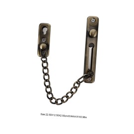 Operitacx Stanzfreie Türkette Kettenschloss für Türen Türschloss für Türkettenschloss diebstahlsichere Türkette drinnen Wohnung Türsicherheitskette Torkettenschloss Rostfreier Stahl