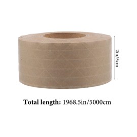 Operitacx Packing Tape Reinforced Water-Activated Rubberised Tape Kraft Paper Tape Packaging Tape Shipping Tape Brown Cardboard for Storage When Moving
