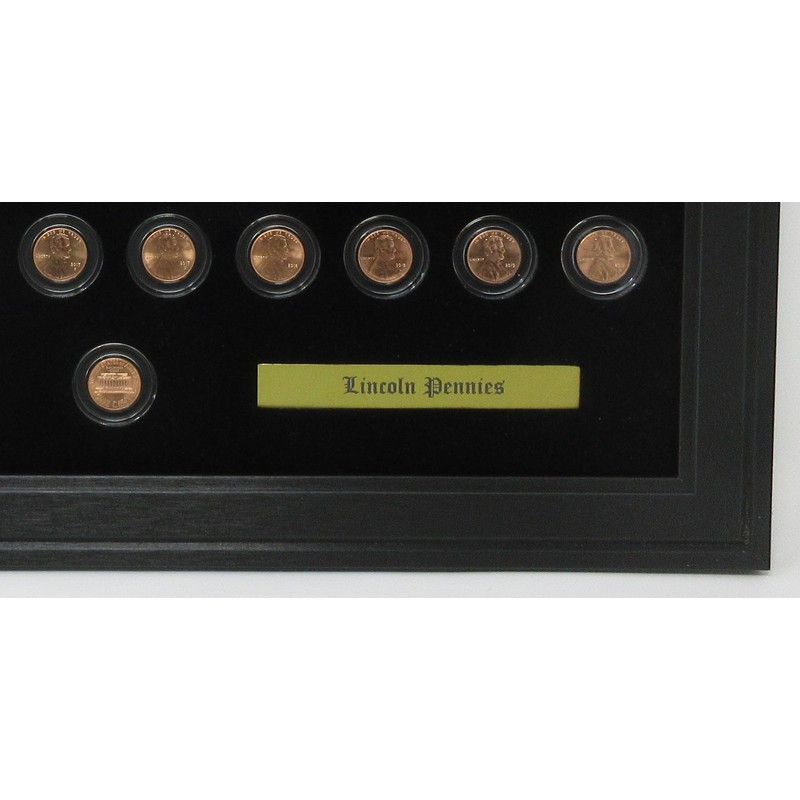 Tiny Treasures Lincoln Penny (Not Included) Wall Display Picture Frame,