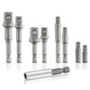 NEIKO 00257 Socket Adapter Extension Drill-Bit Set, Includes 1/4-, 3/8-,