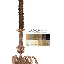 Cover Ease Brown Hook & Loop Removable Cover 6 ft Chandelier Chain Cover USA