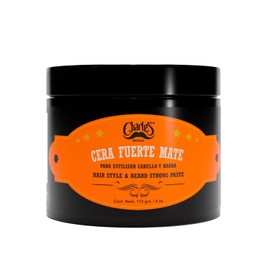 Charle's Cera Fijación Fuerte Mate 113g - Pomada Premium Para Cabello, Barba y Bigote - Efecto Mate