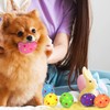BRMDT Dog Squeaky Toys, 6 Pcs Egg Shape Interactive Rubber