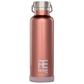 Rehydrated Pro 25oz Insulated Water Bottle with Straw, Bonus Lids and Leak Proof Flask to Keep Liquids Hot or Cold- Triple Wall Vacuum Water Bottle Insulated, Perfect for Gifts