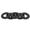 #6 x 0.375 OD SAE Black Flat Washer, 18-8 (304)