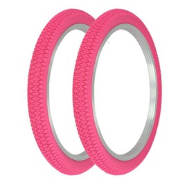 Pair of PRO+ Performance Bicycle Tires 20" x 1.95" All Pink Wall X-Performer BMX Tread P-1171