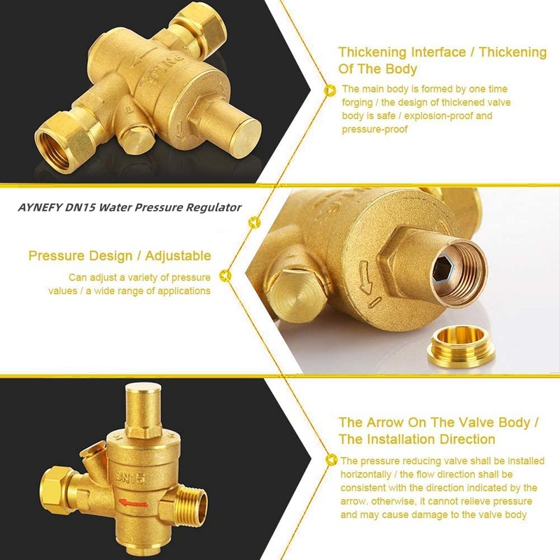RV Water Pressure Regulator – 3/4 Inch Lead-Free Brass Adjustable