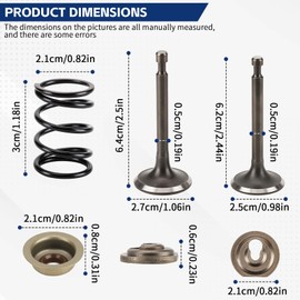 18lb Valve Springs Kit for Predator 212cc 196cc Non Hemi Honda Clone GX160 GX200 6.5HP OHV Engine, for Coleman CT200U BT200X Mini Bike Racing Engine Performance Parts