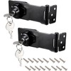 Recogwood 2Pcs Keyed Hasp Locks, 4 Inch Twist Knob Keyed