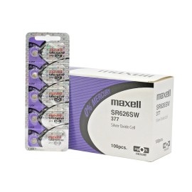 Maxell 100 Maxell 377 SR626SW Watch Battery  (20 STRIPS OF 5 BATTERIES) EXP 2028