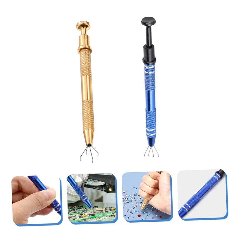 Gadpiparty 2pcs Stainless Steel Diamond Grabber Tool Claw Gemstone Pickup