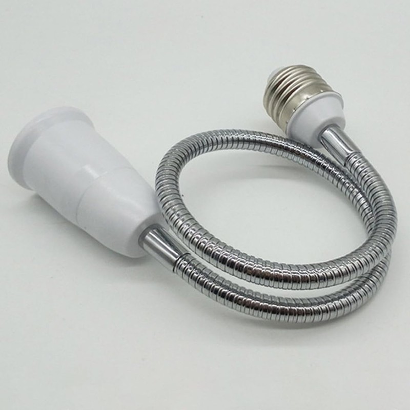 2Pcs Light Socket Extender,Flexing Neck All Directional Light Bulb Socket