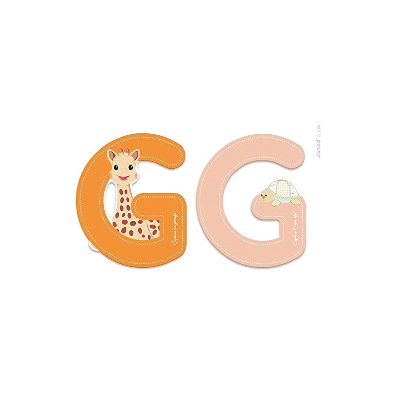 Janod Letter Series Sophie la Girafe (Wood) -g (j09551), Multicoloured