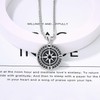 Aniu Compass Necklace for Men Women S925 Sterling Silver Compass