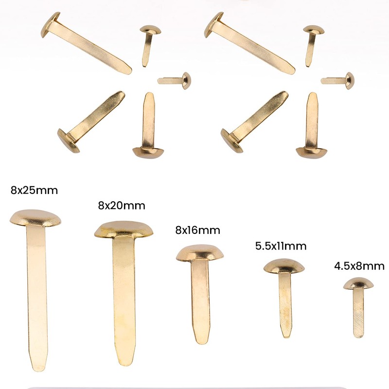 Trimming Shop 500 Pieces Metal Split Paper Fixing Pins Round