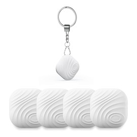 Nutale Key Finder, Bluetooth Tracker Item Locator with Key Chain for Keys Pet Wallets or Backpacks and Tablets, Batteries Include -White