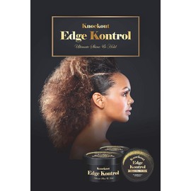 Knockout Edge Kontrol Strong Hold Edge Booster Water Base Pomade (Regular 6 oz)