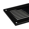 Black 8x4 inch Steel Vent Cover with Insects Screen -