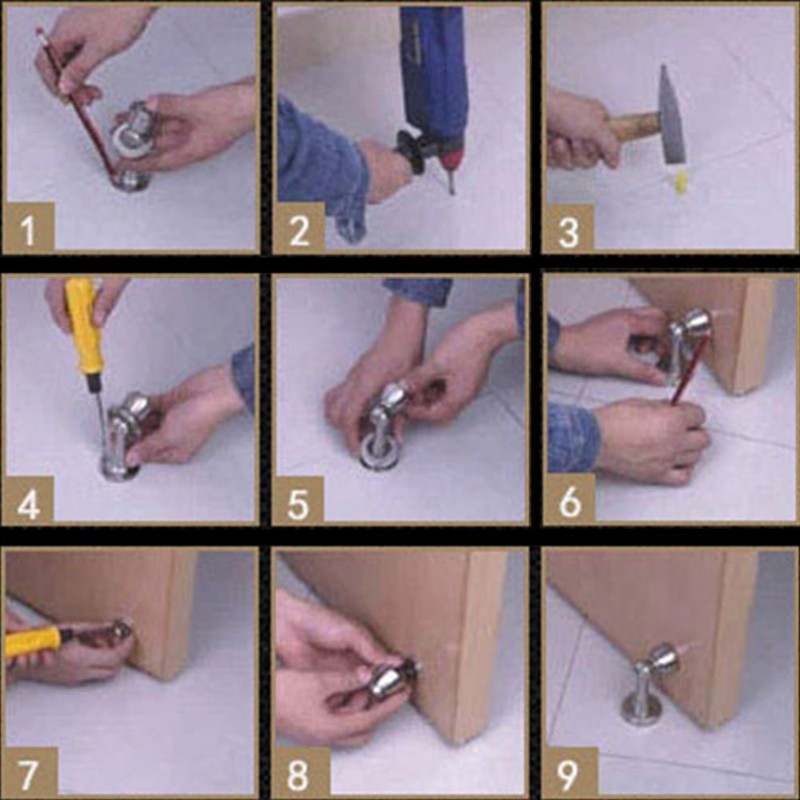 zerodis Door Magnetic Stopper, 304 Stainless Steel Door Holder with