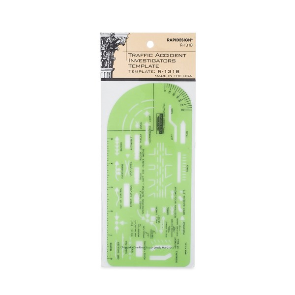 Rapidesign Traffic Accident Investigator Pocket-Size Template, 1 Each (R131B)