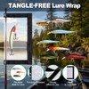 Ziopetru 12 Pack Clear PVC Fishing Lure Wraps, 6 Large