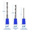 IDC Woodcraft Extended Length CNC Router Bit Set (3-Piece) -