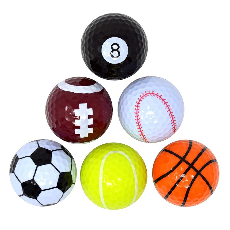 PGA TOUR Fun Sport Golf balls (Set of 6), Unisex,