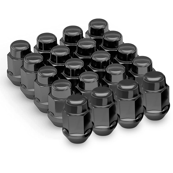 Richeer 20PCS 1.4 inch Black 12x1.5 Closed End Bulge Acorn