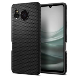 Spigen AQUOS Sense7 Case TPU [SH-53C / SHG10 / SH-M24 Compatible] with Strap Hole, Anti-Slip, Shock Resistant, Liquid Air ACS05438 (Matte Black)
