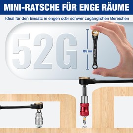 WORKPRO Socket Set 1/4" Drive, 34 Piece Socket and Bit Set, Mini Ratchet Wrench, 3 in 1 Double Head, S2 Steel Screwdriver Bits, Magnetic Bit Holder and Adapter