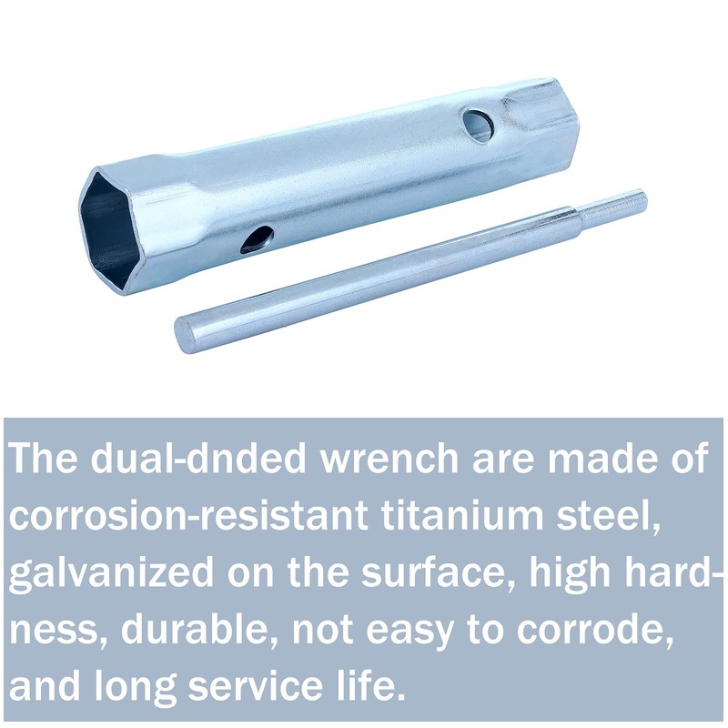 ELIUNG 10Pcs Dual-Ended Wrench 6-22mm, Socket Plumber Back Nut Tap