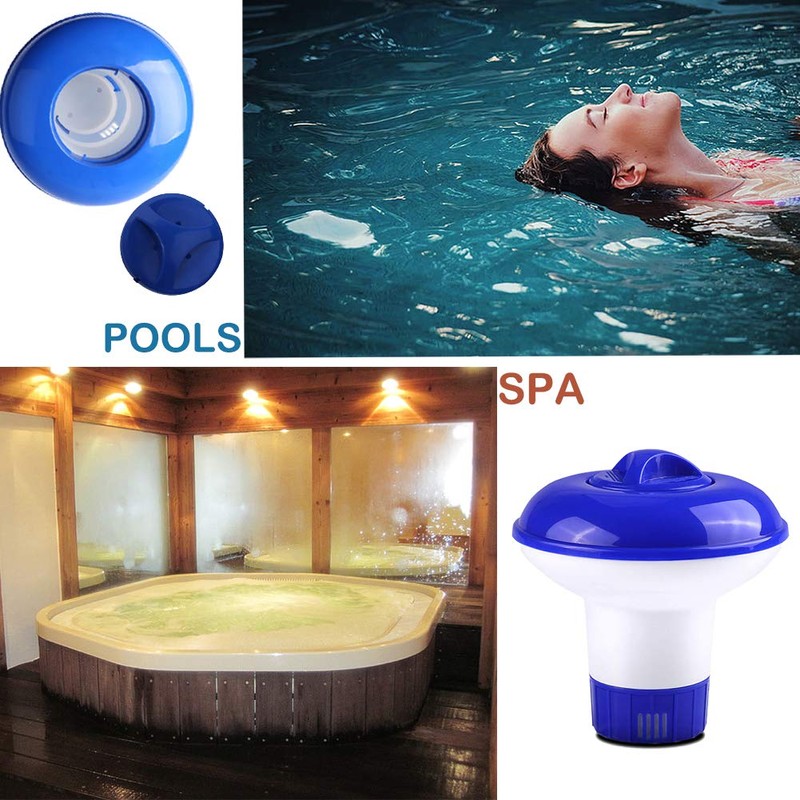 Floating Dispenser Chlorine Tablets Hot Tub Swimming Pool Spa, Floating