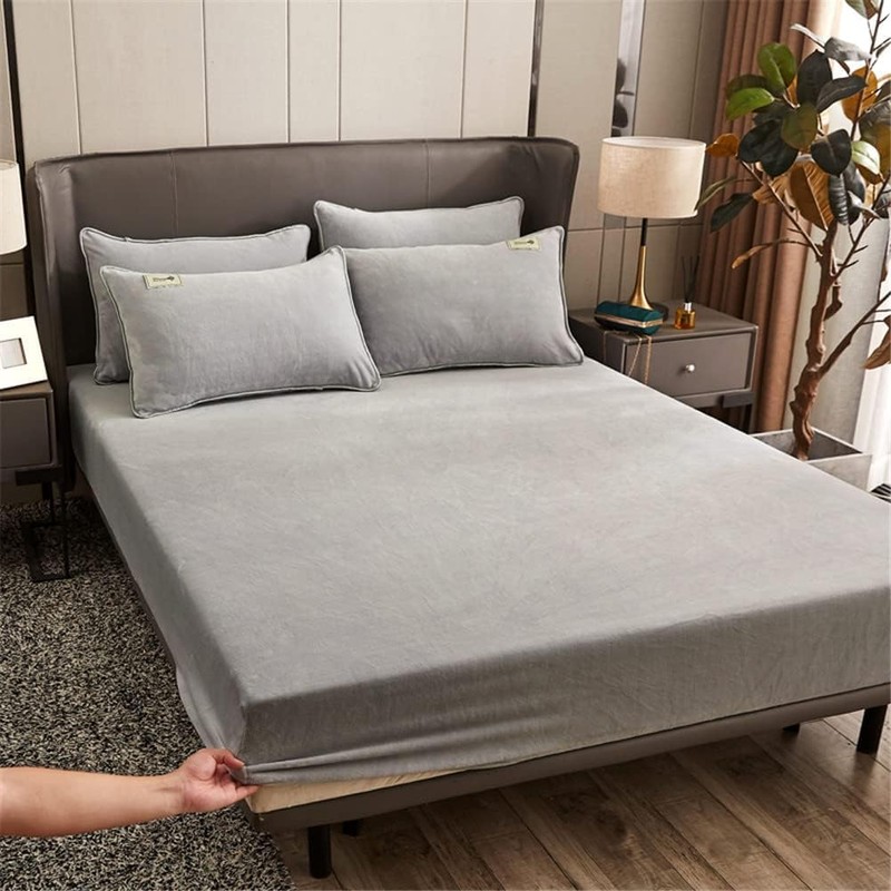 Velvet Fitted Sheet 140 x 200 cm Warm Winter Terry