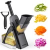 Safe Mandoline Slicer for Kitchen, 5 in 1 Vegetable Chopper,