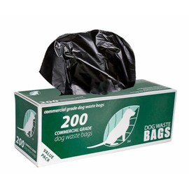 Standard Starter Dog Waste Station/Roll Bag System - 100% Rust-Free Powder-Coated Aluminum - Includes 400 dog waste bags (Matte Black)