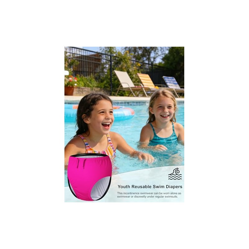 Pañales de natación reutilizables para necesidades especiales de jóvenes, traje