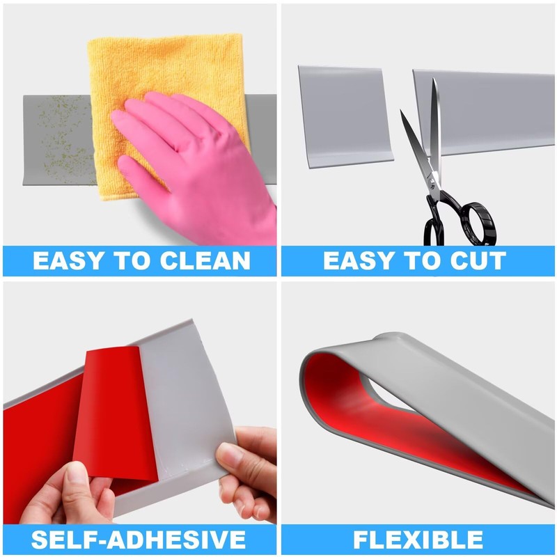 Duzzy Flexible Baseboard Molding Trim, 4 Inch(W) x 40 Feet(L)