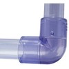 Clear PVC Pipe Fitting (bluish tint): 90 Degree Elbow, Schedule