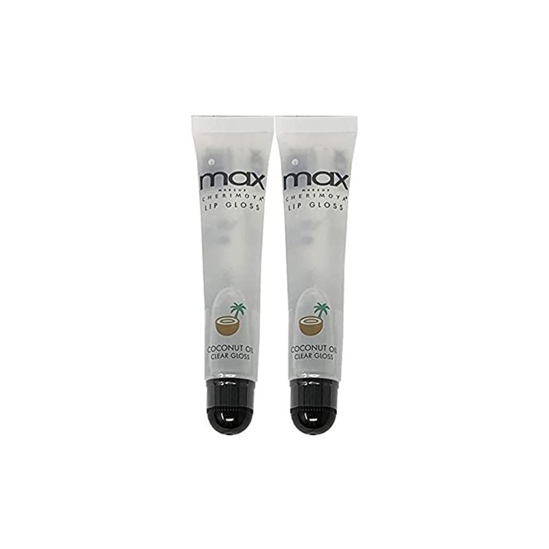 Cherimoya (2Pack) MAX Makeup Lip Polish Coconut Oil Clear Gloss