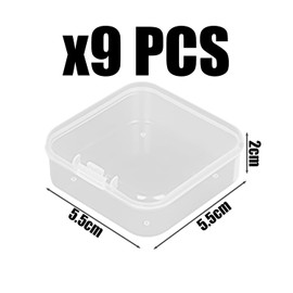 SGSCFG 9 Kleine Quadratische Speicherboxen, Transparente Plastikverpackungskästen, Kartenspeicherboxen, Sortierwerkzeuge Für Kleine Teile.