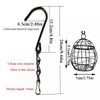 AIMALL Outdoor Hanging Bird Feeder 9.44"x3.74" Iron Wire Spring Birdcage