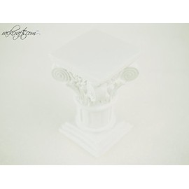 rackcrafts.com Mini Roman Greek Pillar Column Base Candle Holder Stand Decor Favor Gift Wedding (Square Base)