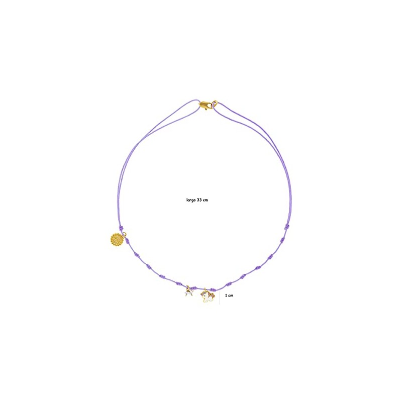 lu le | Collar fabricado con hilo con dije de