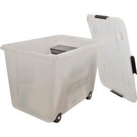 Advantus 34009 Rolling Storage Box, Letter/Legal, 15-Gallon Size, Clear
