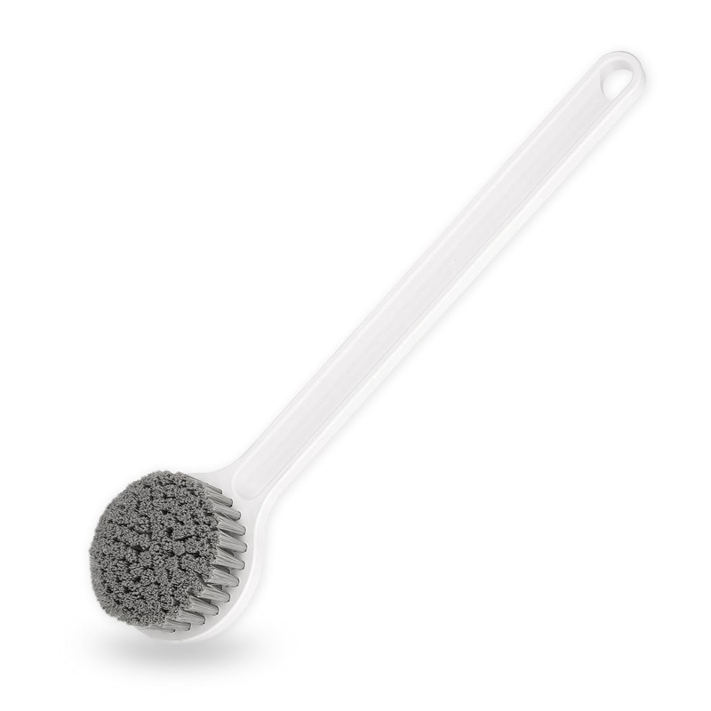 Cepillo de ducha con cerdas de nailon suaves, mango largo,