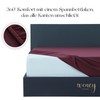 Vency Jersey Fitted Sheet 160 x 200 cm Bordeaux Red