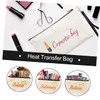 TEHAUX 10pcs Heat Transfer Blank Makeup Bags Canvas Pencil Cases